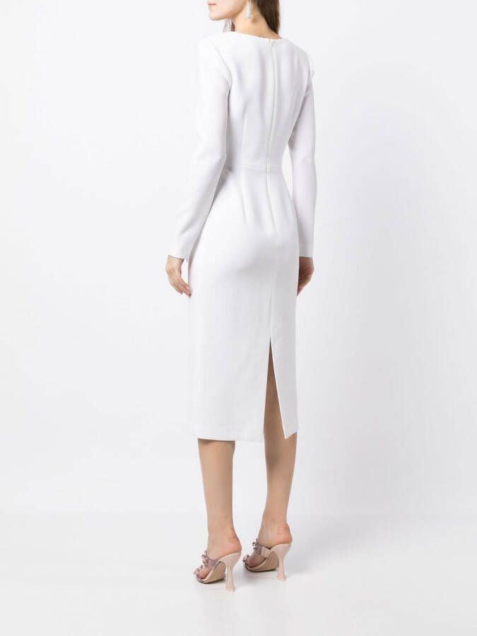 Rebecca Vallance Midi-jurk met gekruiste bandjes Wit