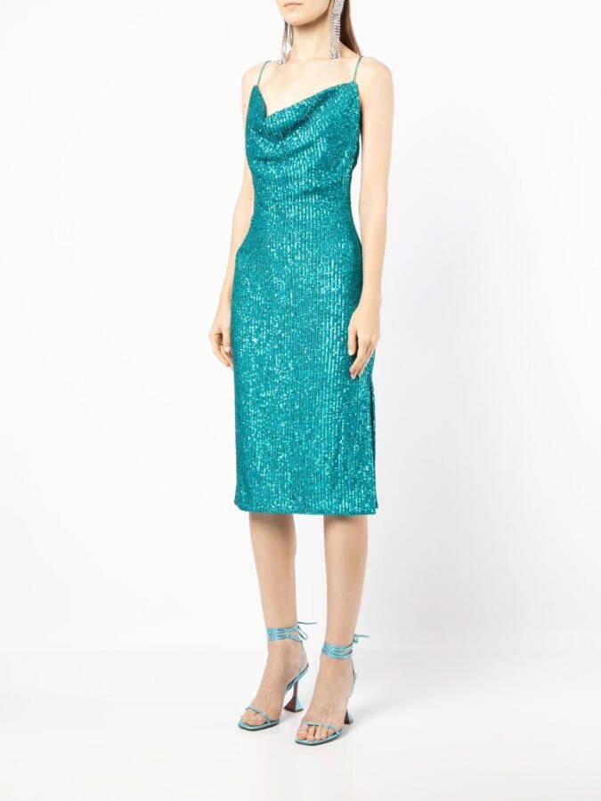 Rebecca Vallance Midi-jurk met pailletten Blauw