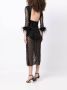 Rebecca Vallance Midi-jurk met pailletten Zwart - Thumbnail 4