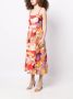 Rebecca Vallance Midi-jurk met patroon Rood - Thumbnail 3