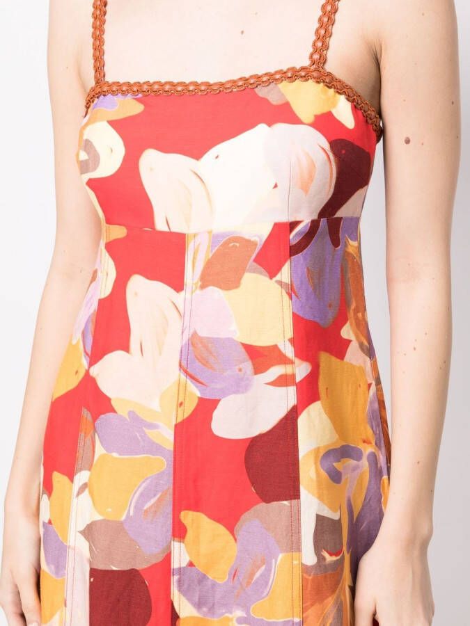 Rebecca Vallance Midi-jurk met patroon Rood