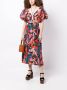 Rebecca Vallance Midi-jurk met pofmouwen Paars - Thumbnail 2
