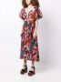Rebecca Vallance Midi-jurk met pofmouwen Paars - Thumbnail 3