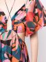 Rebecca Vallance Midi-jurk met pofmouwen Paars - Thumbnail 5