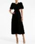 Rebecca Vallance Midi-jurk met pofmouwen Zwart - Thumbnail 2