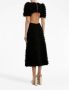 Rebecca Vallance Midi-jurk met pofmouwen Zwart - Thumbnail 4