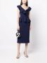 Rebecca Vallance Midi-jurk met ruche afwerking Blauw - Thumbnail 2