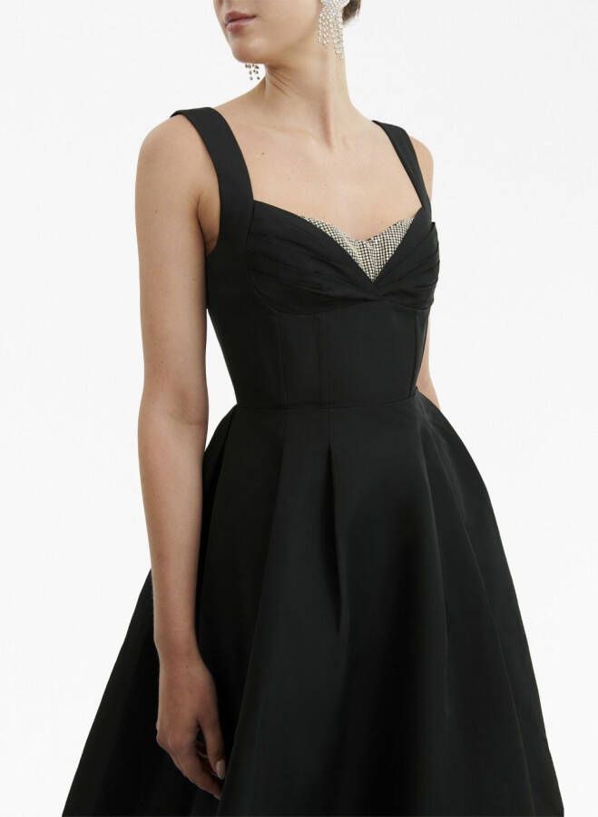 Rebecca Vallance Midi-jurk met trekkoord Zwart