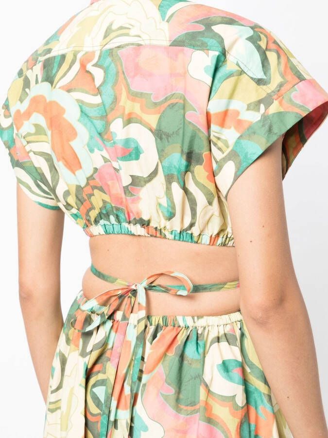 Rebecca Vallance Midi-jurk met uitgesneden detail Groen