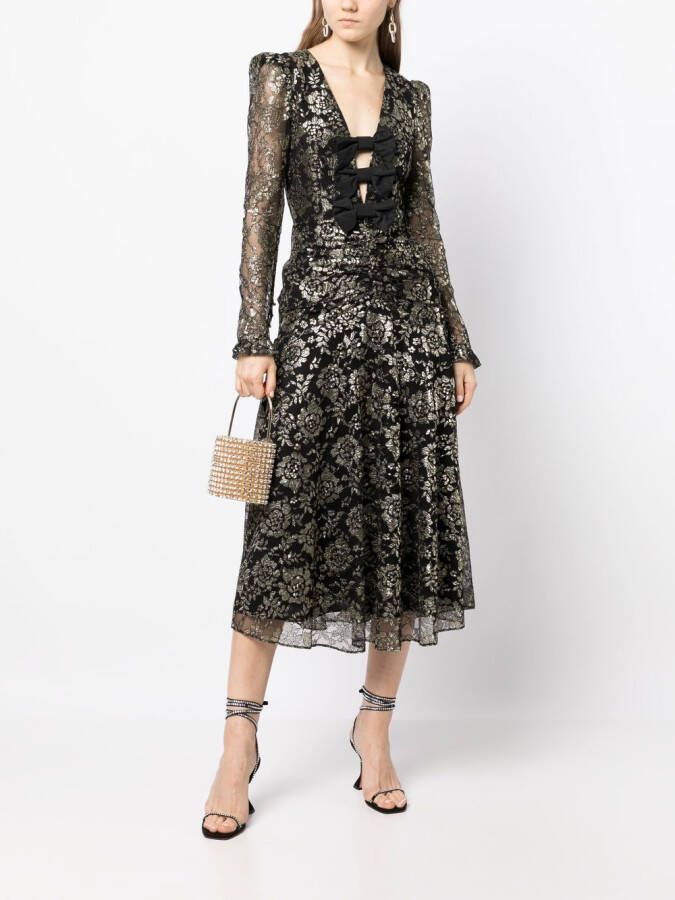Rebecca Vallance Midi-jurk Zwart