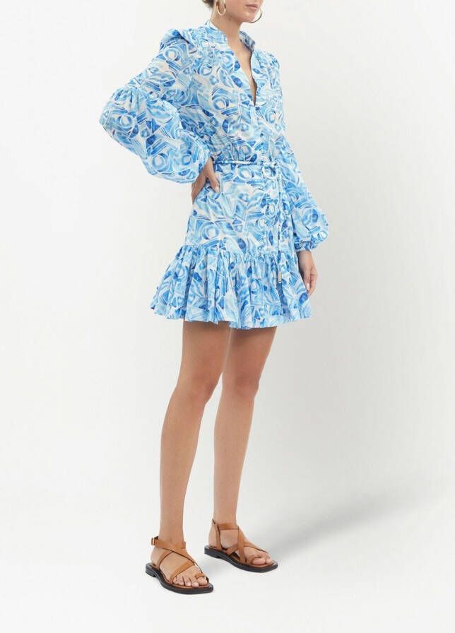 Rebecca Vallance Mini-jurk met abstracte print