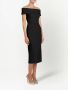 Rebecca Vallance Off-shoulder midi-jurk Zwart - Thumbnail 3