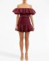 Rebecca Vallance Off-shoulder mini-jurk Rood - Thumbnail 2