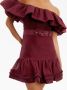 Rebecca Vallance Off-shoulder mini-jurk Rood - Thumbnail 5
