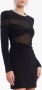 Rebecca Vallance Simone semi-doorzichtige mini-jurk Zwart - Thumbnail 3