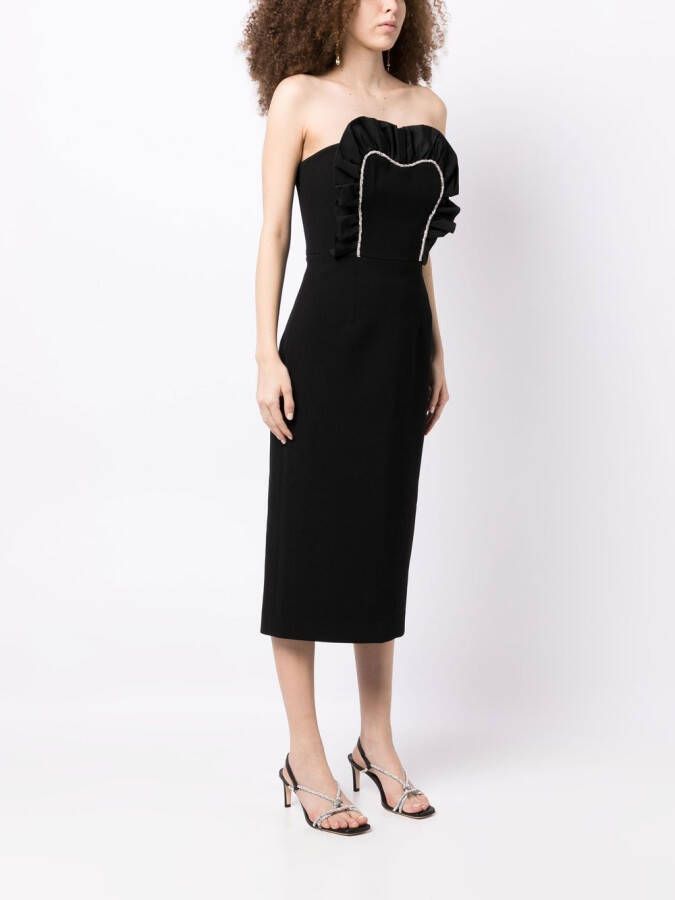 Rebecca Vallance Strapless jurk Zwart