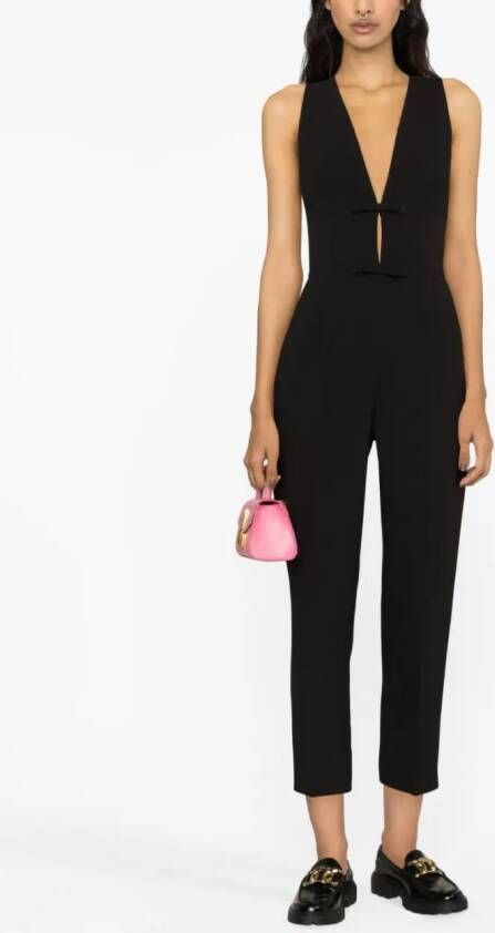 RED Valentino Cropped jumpsuit Zwart