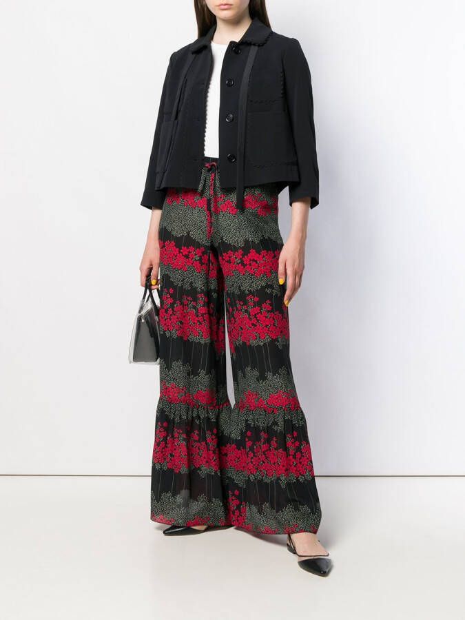 RED Valentino Flared broek Zwart