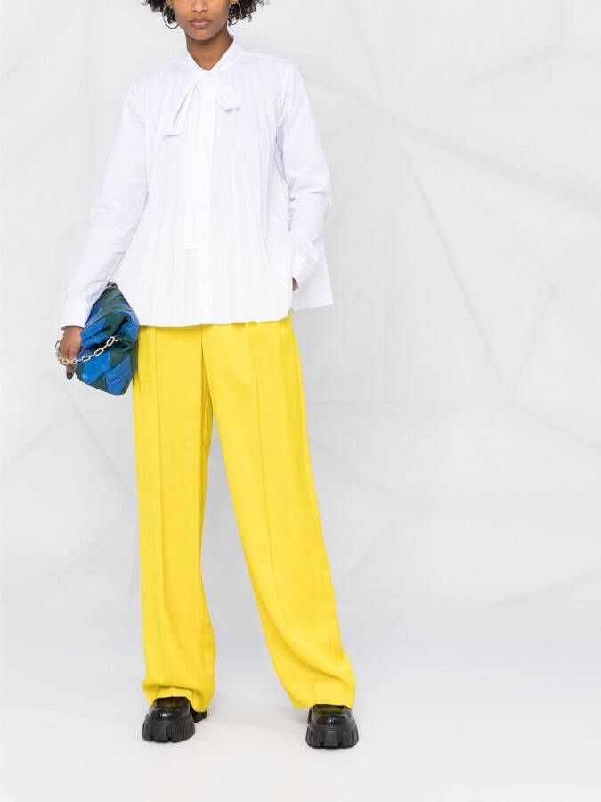 RED Valentino Geplooide blouse Wit