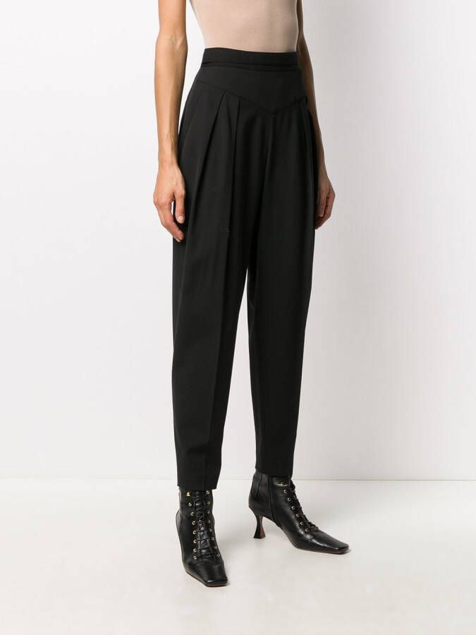 RED Valentino High waist pantalon Zwart