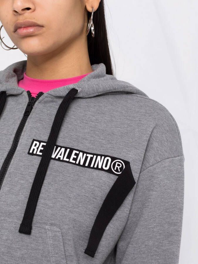 RED Valentino Hoodie met rits Grijs