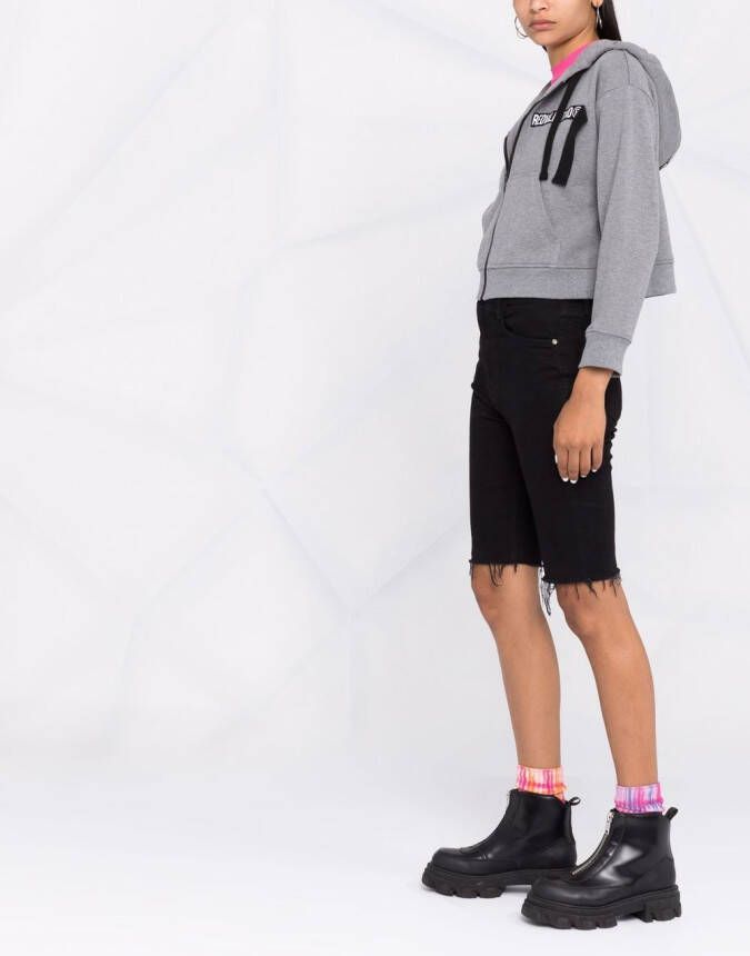 RED Valentino Hoodie met rits Grijs