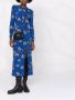 RED Valentino Midi-jurk met bloemenprint Blauw - Thumbnail 2