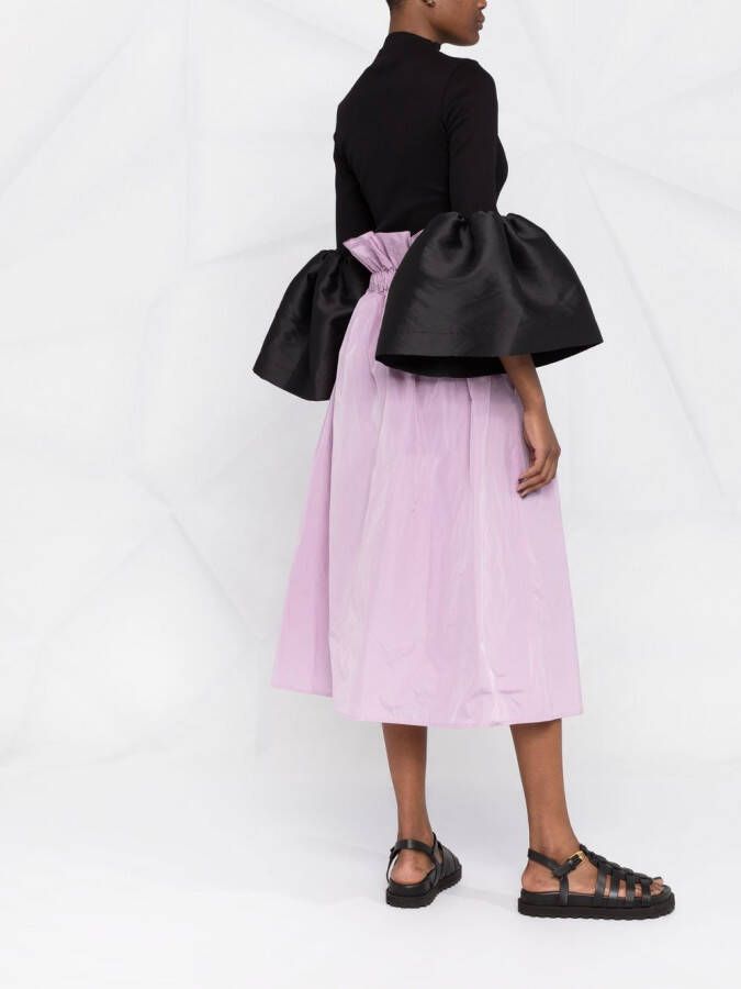 RED Valentino Midi-rok met paperbag taille Paars