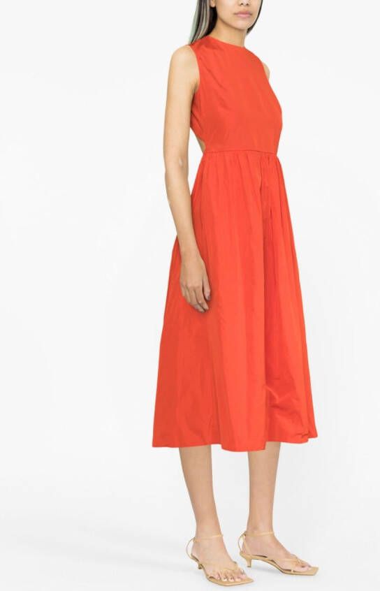 RED Valentino Mouwloze midi-jurk Oranje
