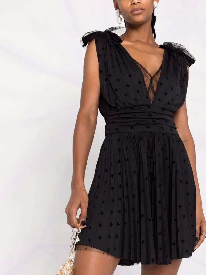 RED Valentino Mouwloze mini-jurk Zwart