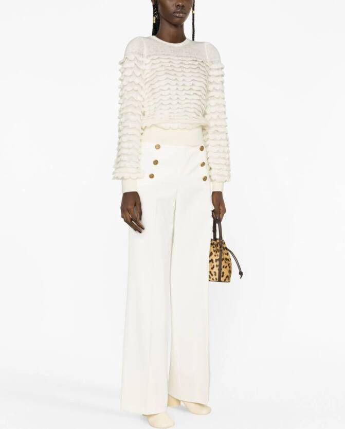 RED Valentino Palazzo broek met knopen Wit
