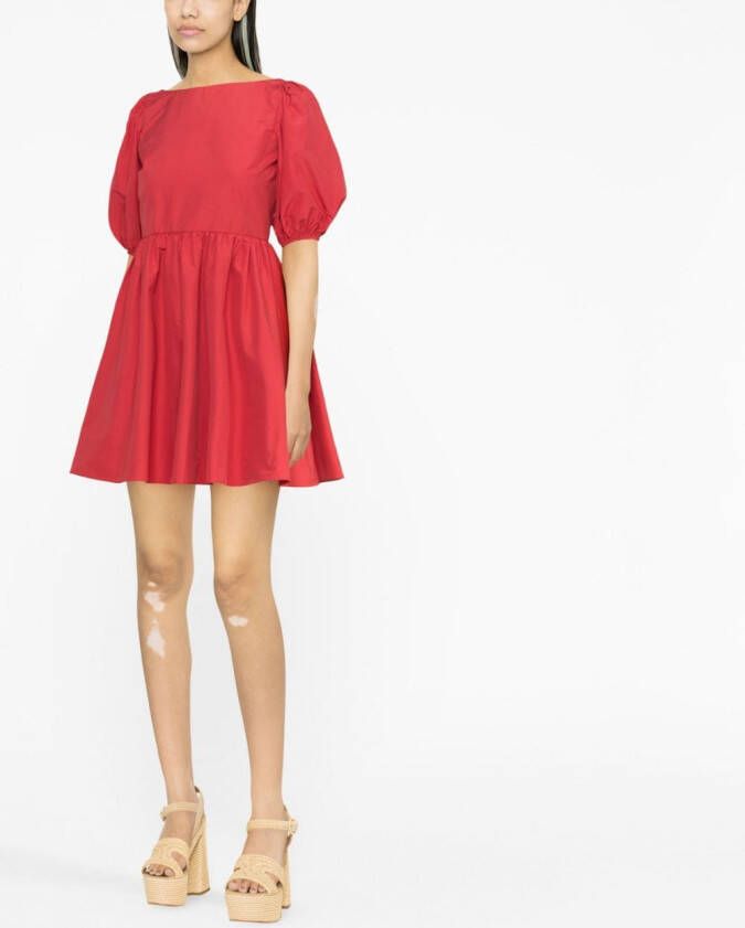 RED Valentino Geplooide mini-jurk Rood