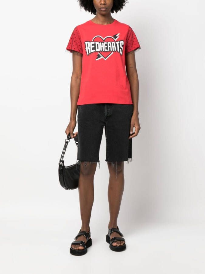 RED Valentino T-shirt met print Rood