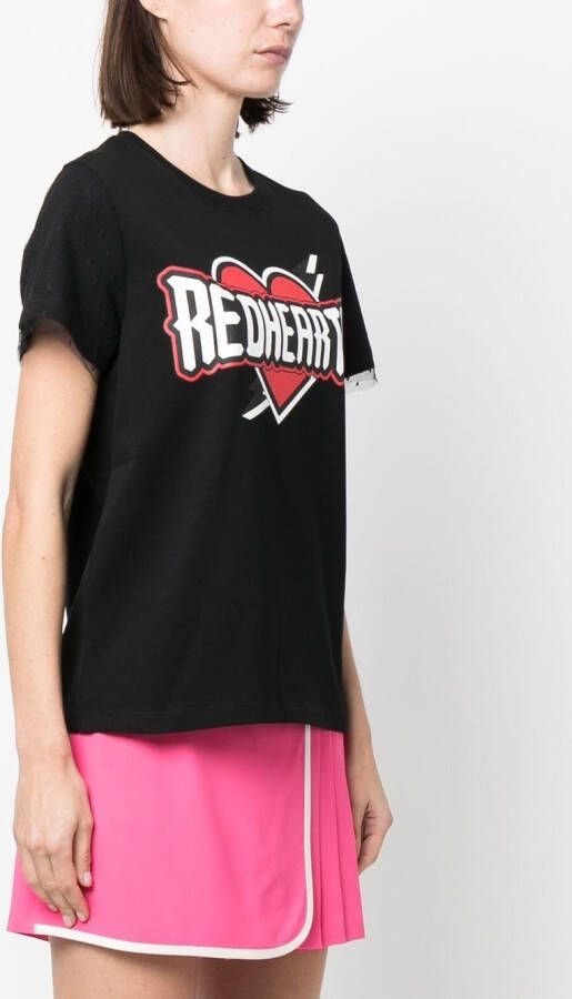 RED Valentino T-shirt met print Zwart