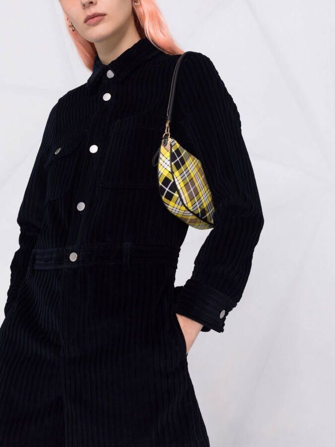 RED Valentino Ribfluwelen mini-jurk Blauw