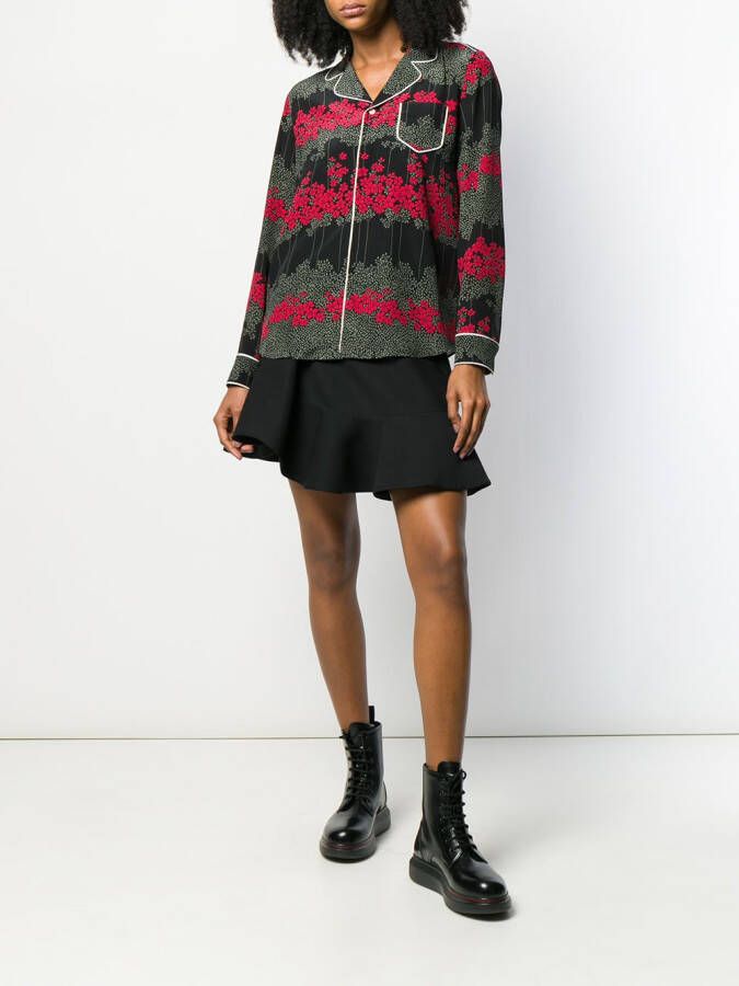 RED Valentino Shirt met print Zwart