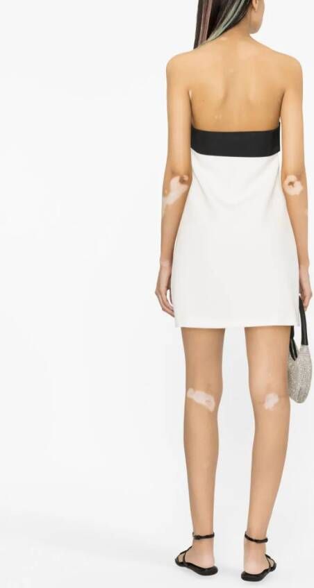 RED Valentino Strapless mini-jurk Wit