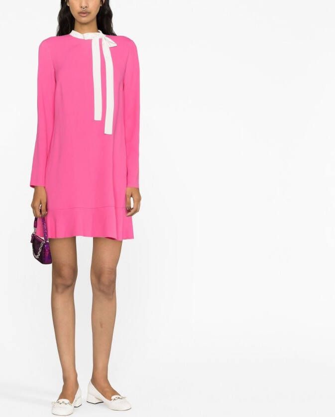 RED Valentino Jurk met gestrikte voorkant Roze