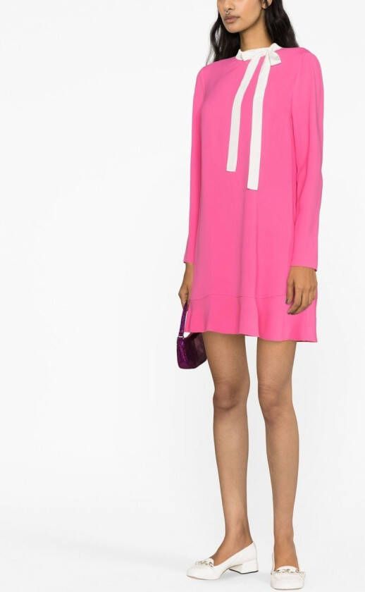 RED Valentino Jurk met gestrikte voorkant Roze