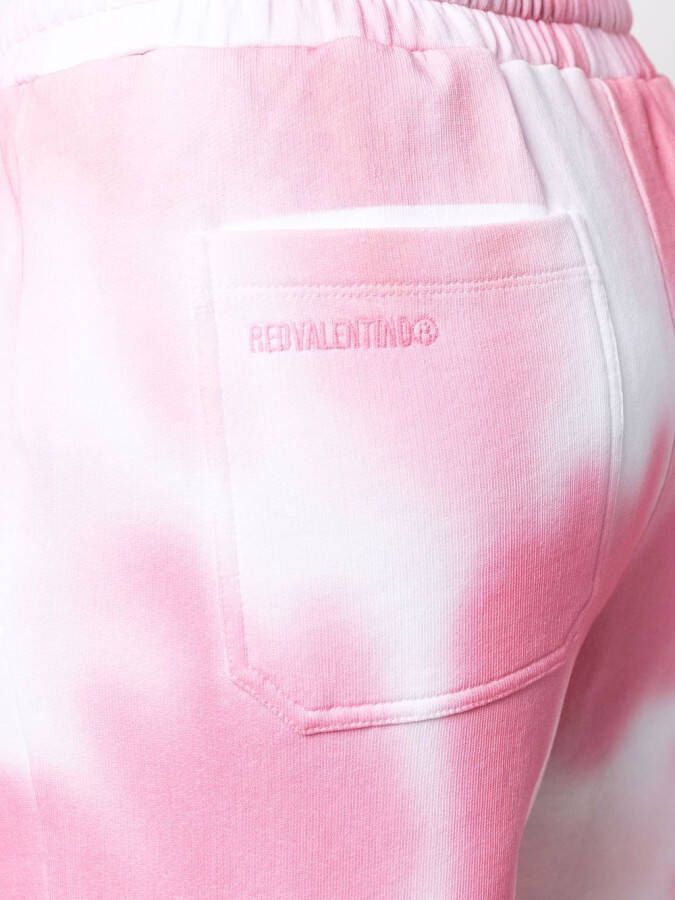 RED Valentino Trainingsbroek met tie-dye print Roze