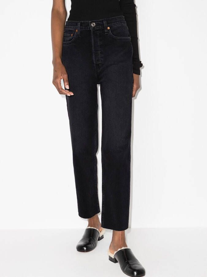 RE DONE 70s straight jeans Zwart