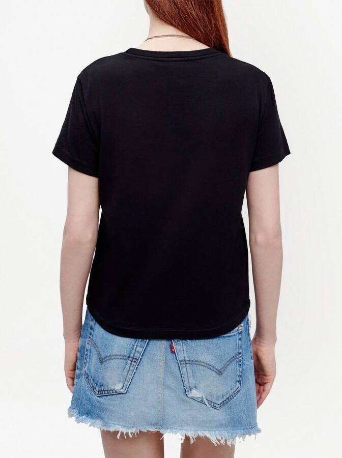 RE DONE T-shirt met korte mouwen Zwart