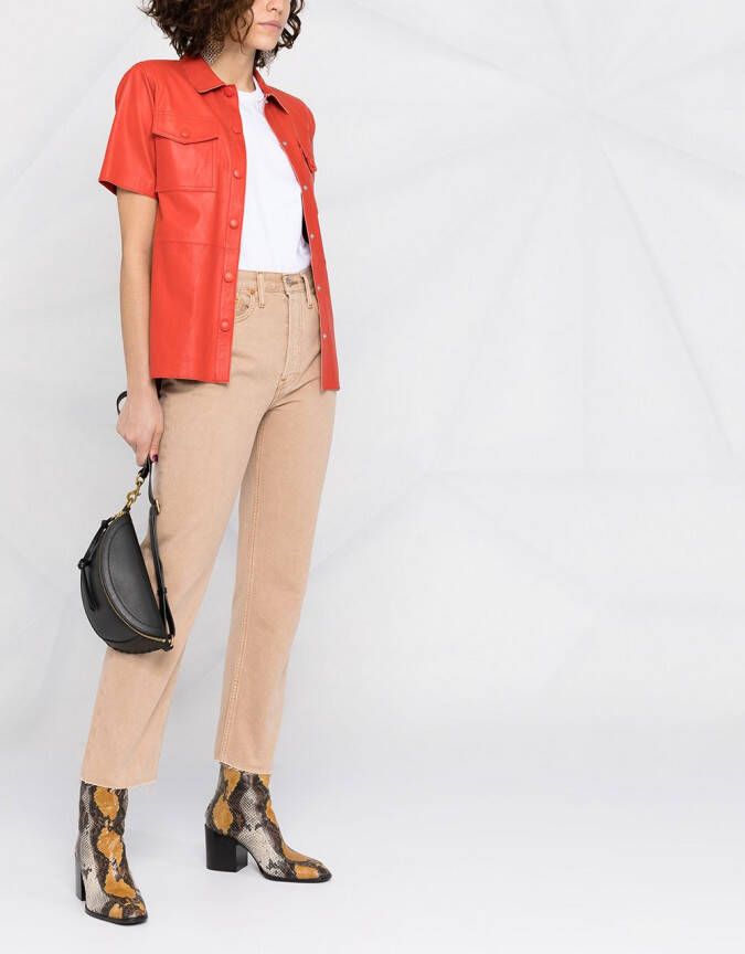 RE DONE Cropped jeans Beige