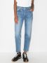 RE DONE Cropped jeans met hoge taille Blauw - Thumbnail 2