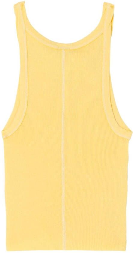 RE DONE Cropped tanktop Geel