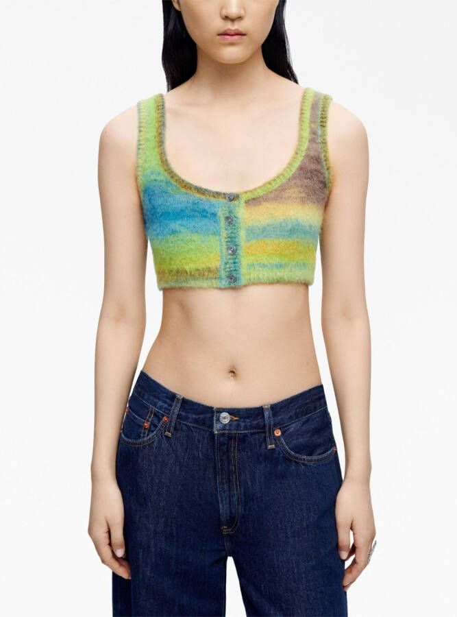 RE DONE Cropped top Geel