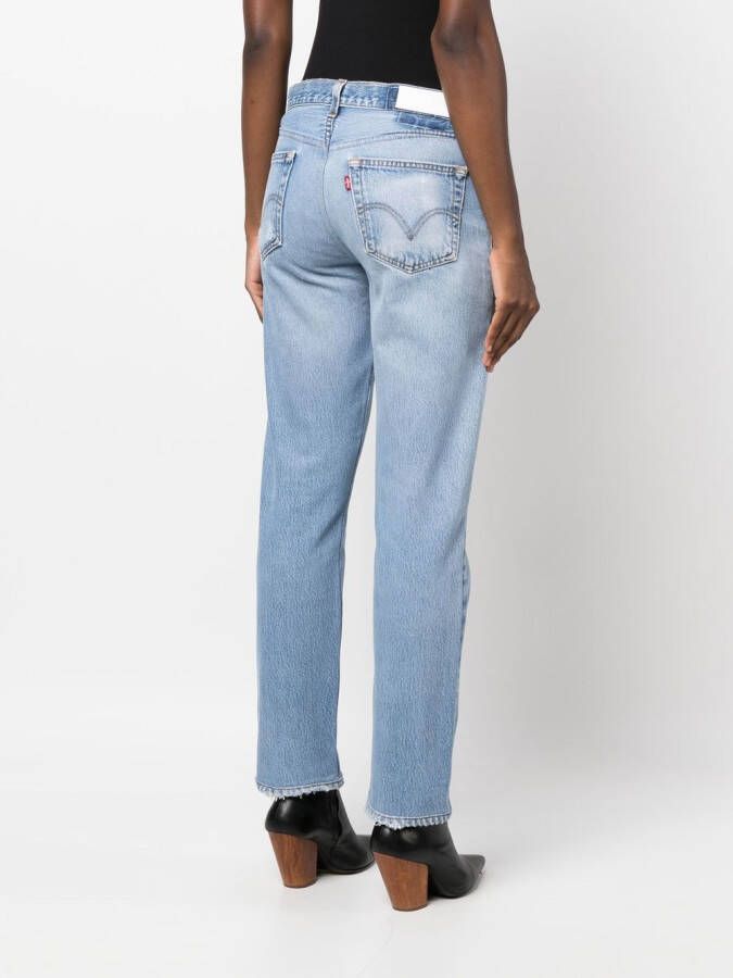 RE DONE Gerafelde jeans Blauw