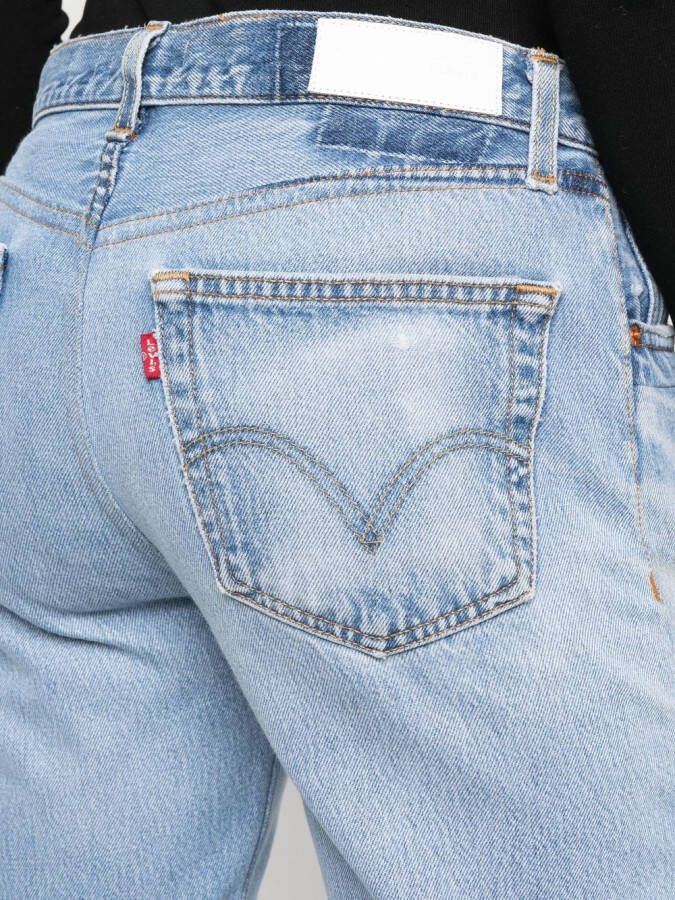 RE DONE Gerafelde jeans Blauw