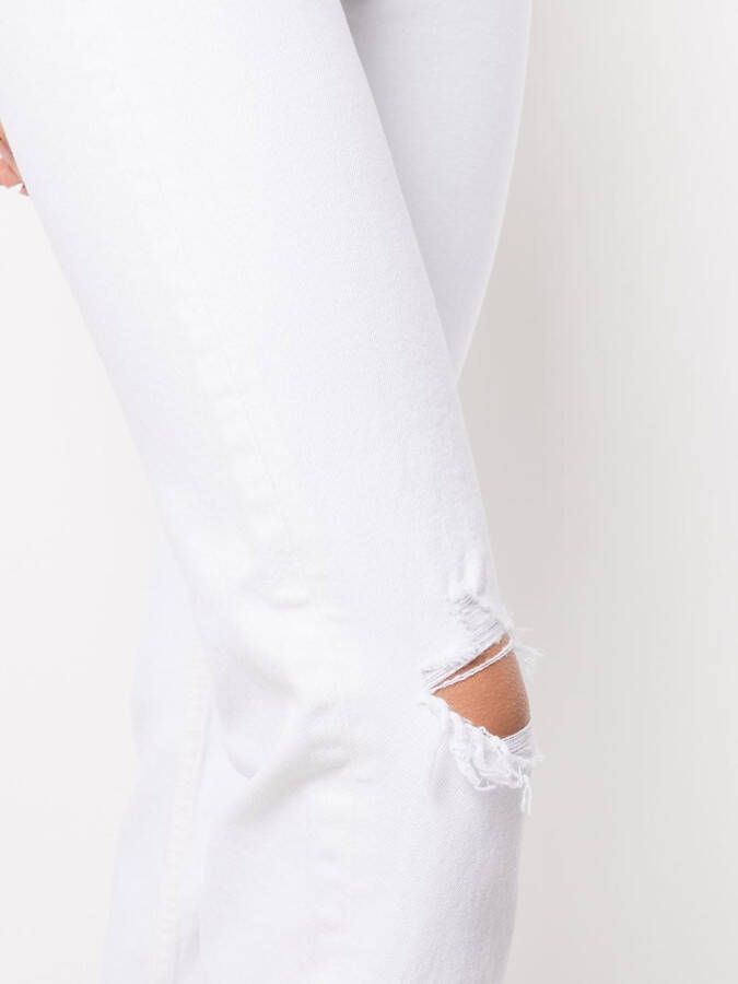 RE DONE Gerafelde jeans Wit