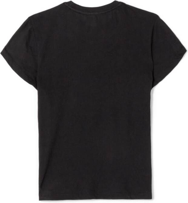 RE DONE Hanes doorzichtig T-shirt Zwart